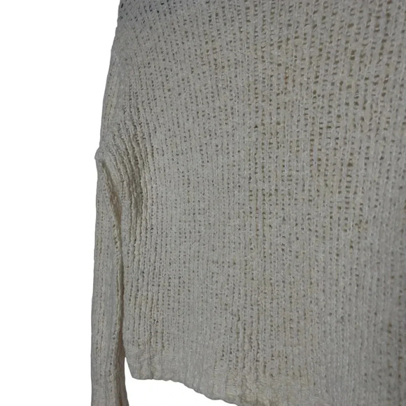 Vince Merino Wool Blend Chunky Knit Long Sleeve Cream Sweater Size Small - Picture 6 of 8